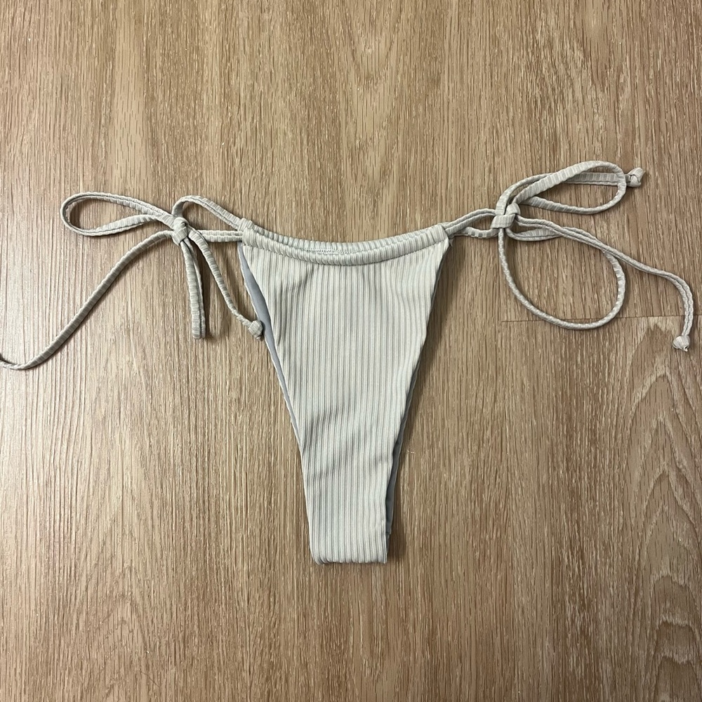 Tai Swim Ribbed Tie-Side Bikini Bottom